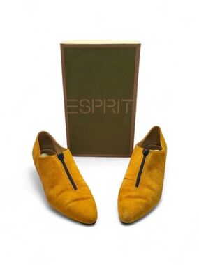 Esprit Men's Yellow Suede Zip-Front Slip-On Loafers